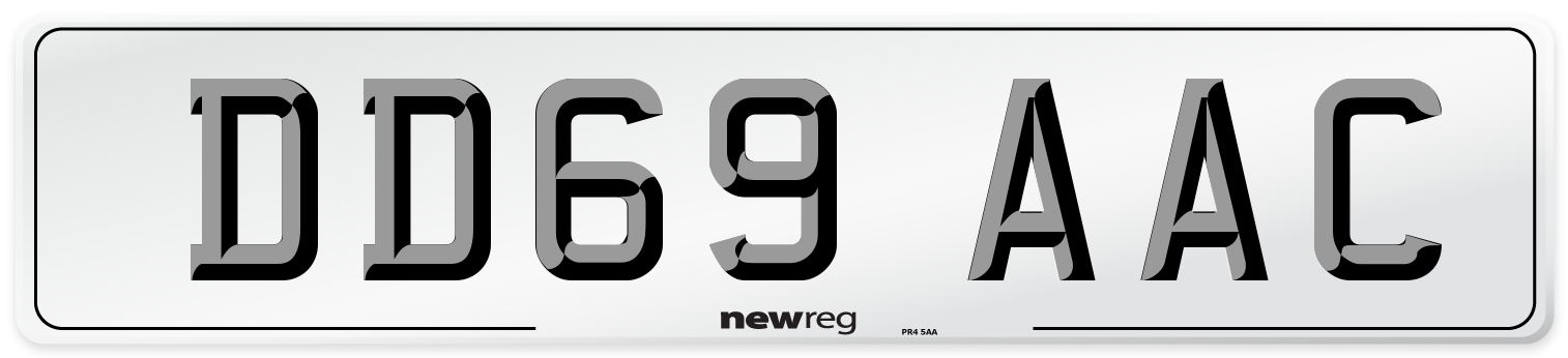 DD69 AAC Number Plate from New Reg
